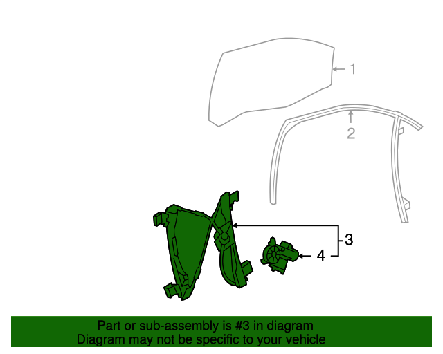 94532757 OEM GM Window Regulator GM Parts Center