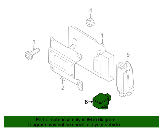 4F0907637A Lateral Accelerometer Sensor 20052012 Audi Audi Parts Store