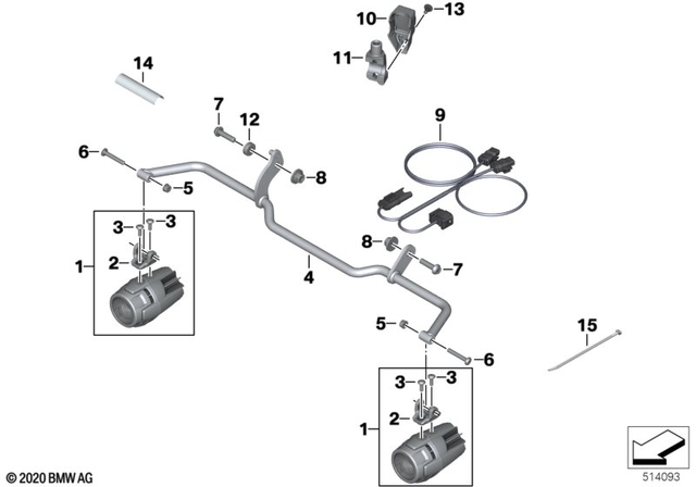77518406861 - Bracket, Additional Headlight 2018-2024 BMW-Motorrad 
