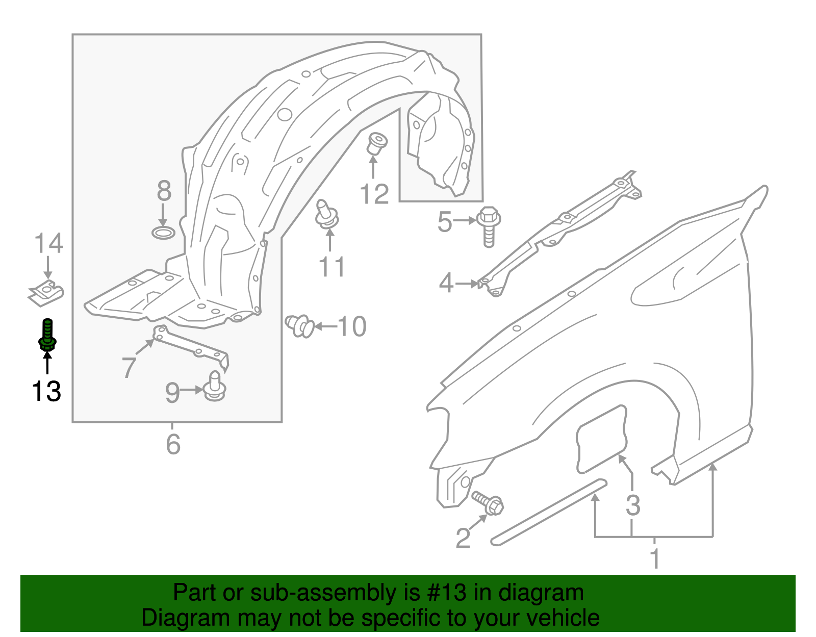 Fender Liner Bolt - Scion (SU003-02829)