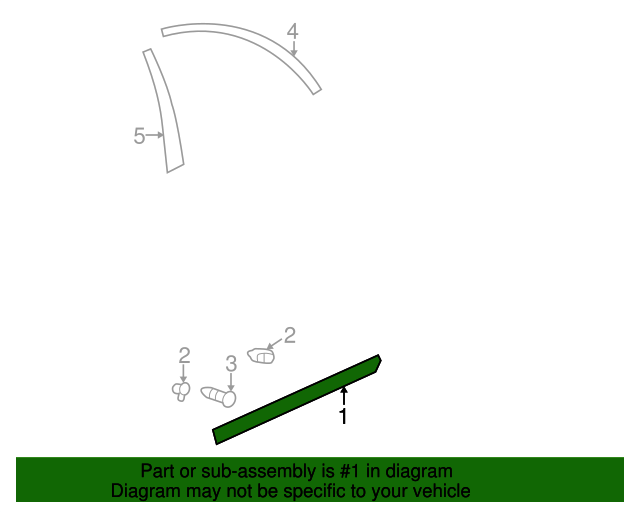 877212D500 Side Molding 2004 Hyundai Elantra World OEM Parts Hyundai