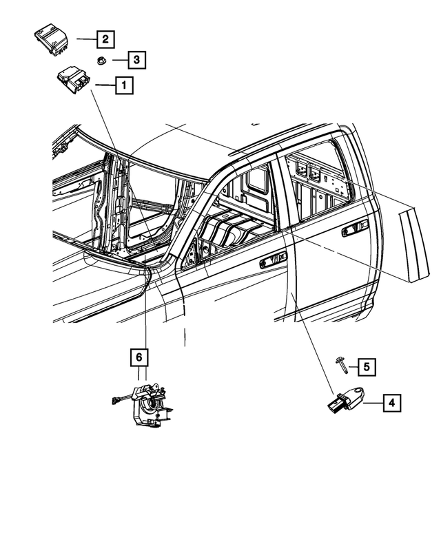Mopar 68346751AB Occupant Restraint Module 20142018 Ram 3500