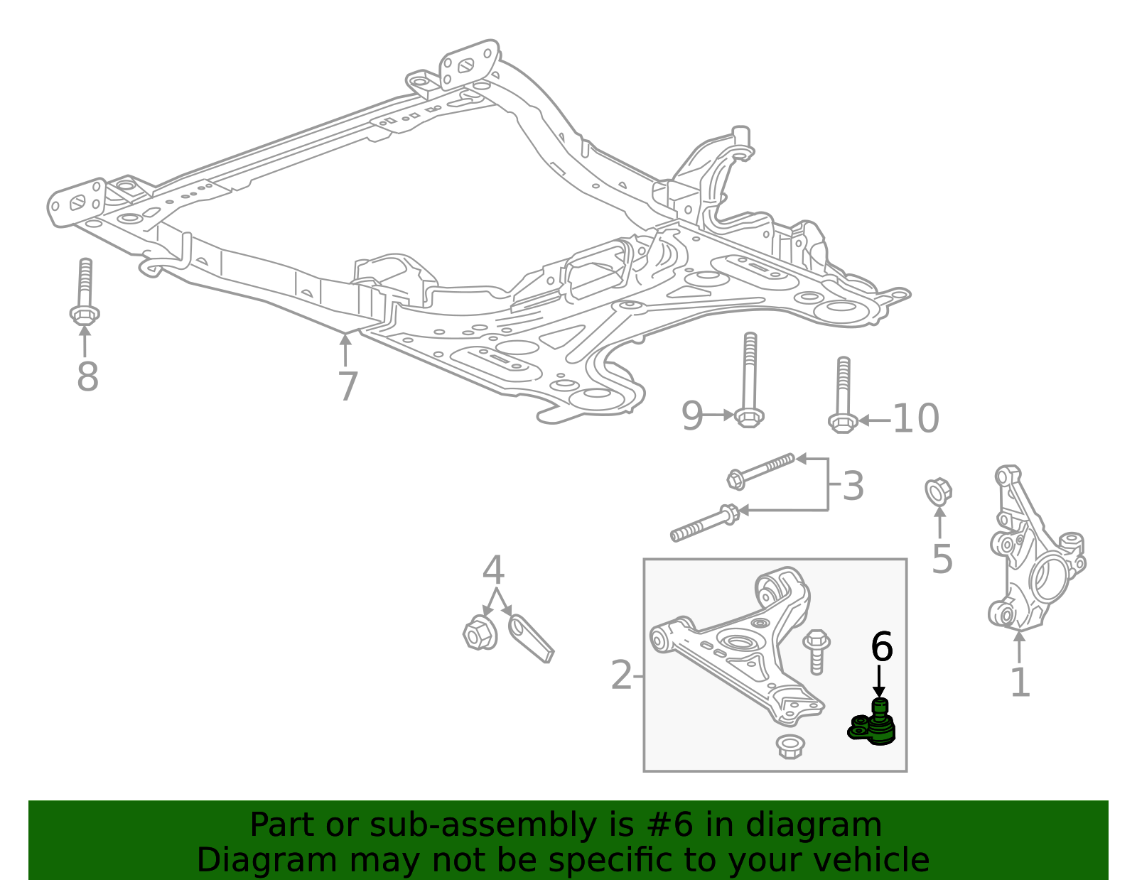 Front Lower Suspension Control Arm Ball Joint Kit - GM (95916024)