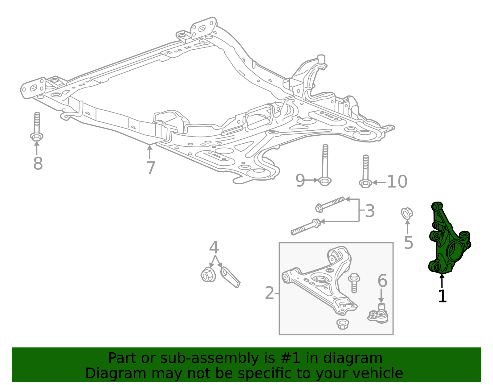 Passenger Side Steering Knuckle - Buick (94524774)