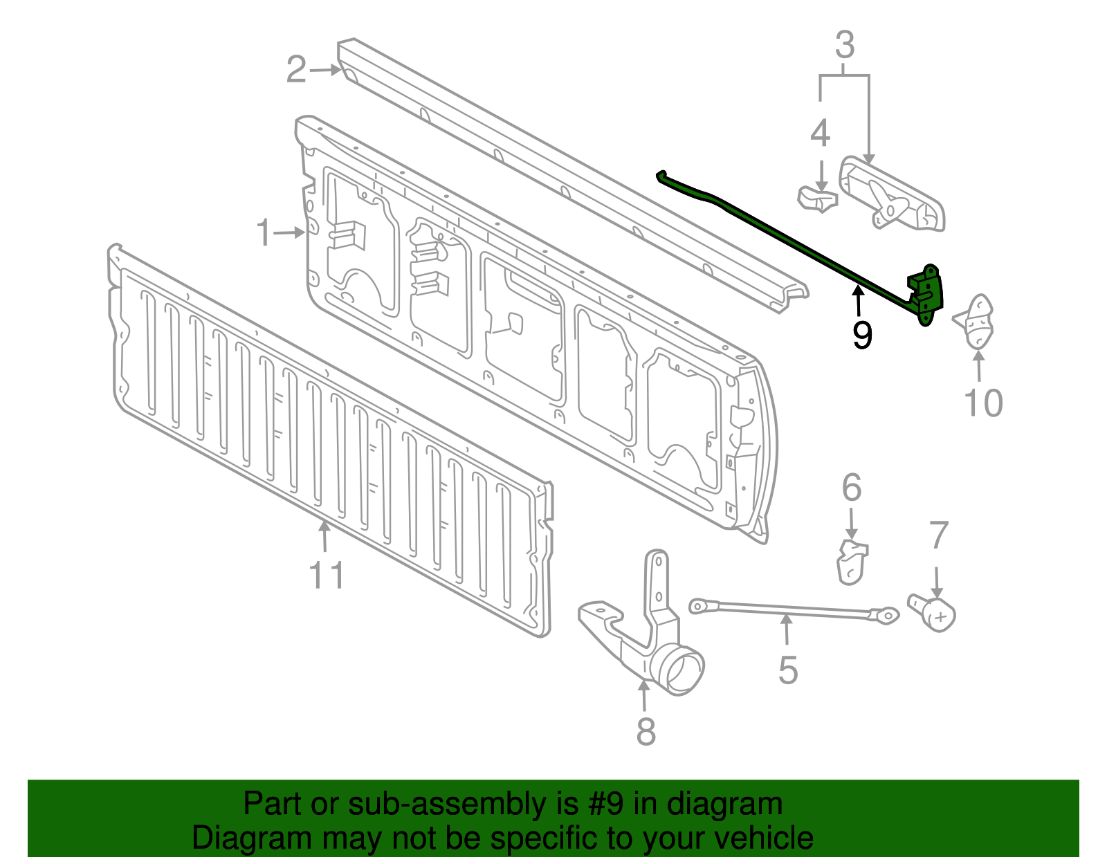 2005-2015 Toyota Tacoma Tailgate Latch (Left) 65790-04042 | Toyota ...