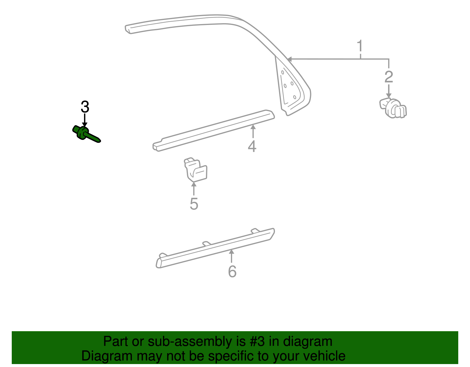 Window Molding Rivet - Toyota (90084-26002)