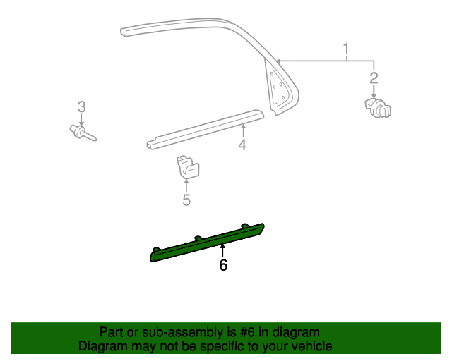 20002001 Toyota Camry Body Side Molding 75742AA904 Toyota Parts