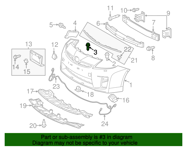 2007-2020 Toyota Bumper Cover Bolt 90109-06375 | McGeorge Toyota Parts