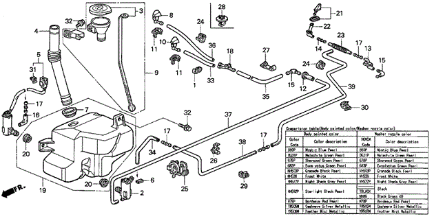 Windshield Washer for 1995 Honda Accord #1