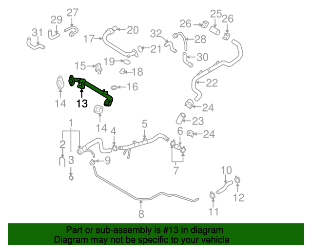 079121071BJ Water Manifold 20072011 Audi Audi Parts Store
