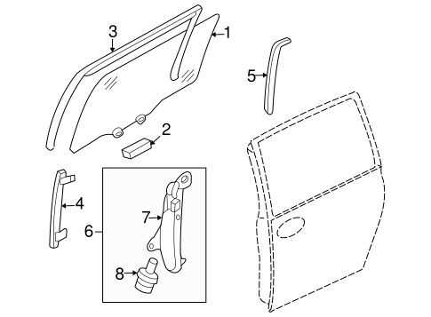 Sliding Door for 2011 Kia Sedona #2