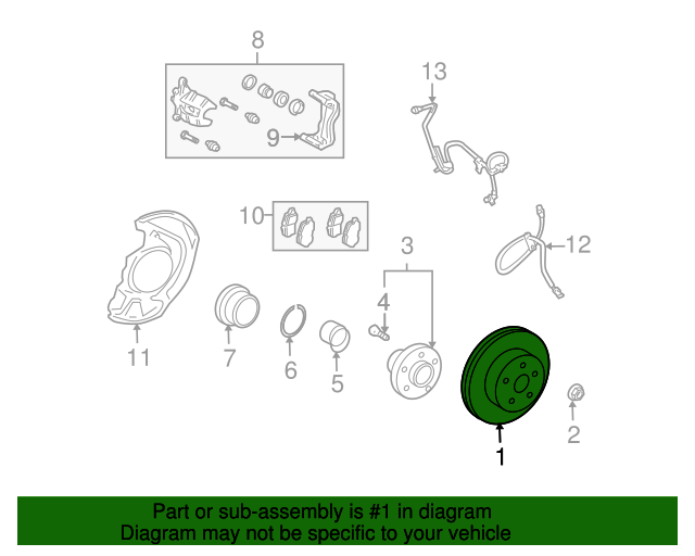 20102015 Lexus Rotor 435120E030 Lexus Direct parts