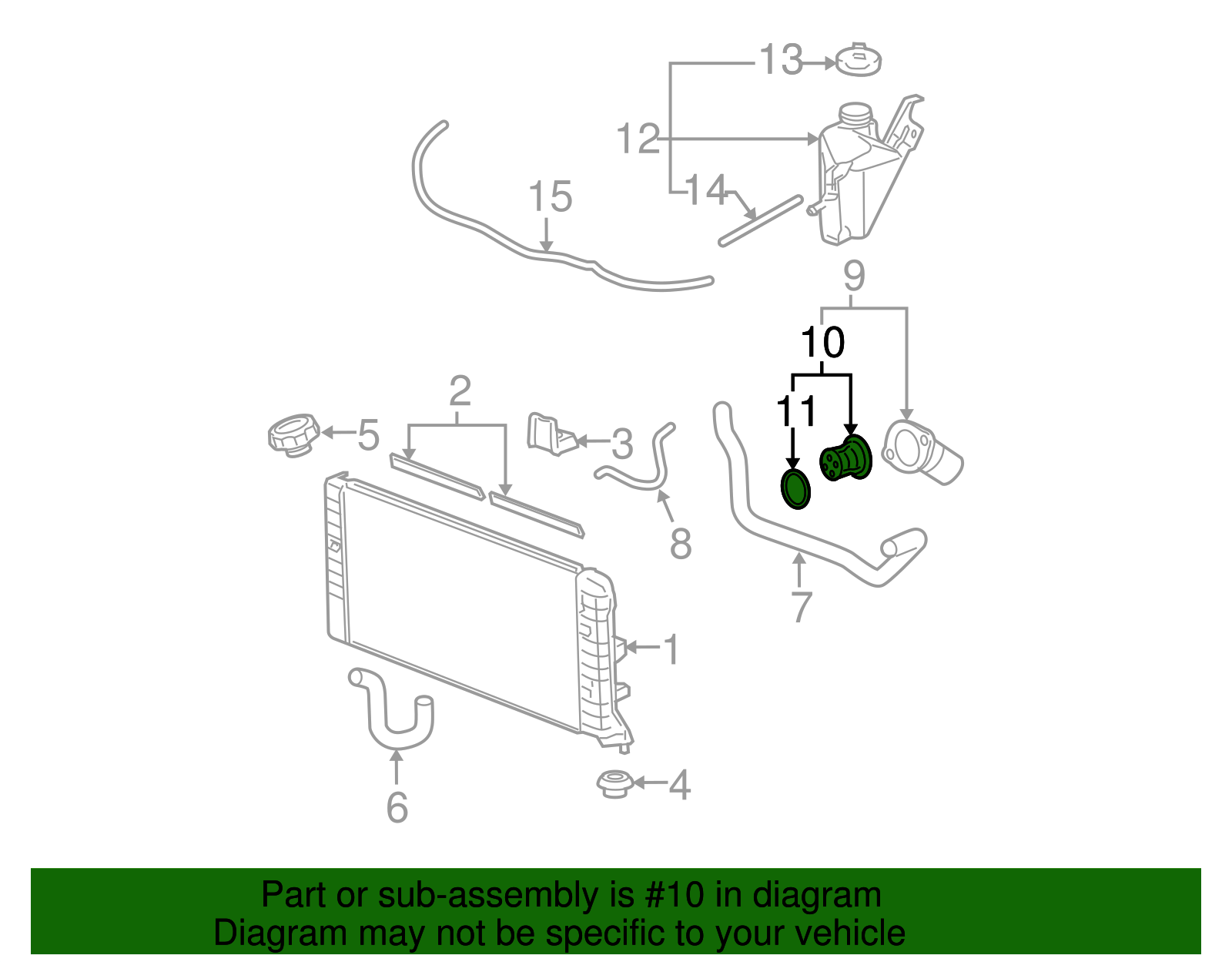 Engine Coolant Thermostat - GM (12600171)
