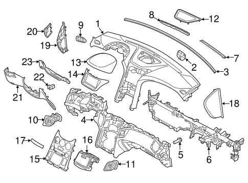 Genuine Hyundai 97315-2M000-9P Defroster Nozzle Cover Assembly