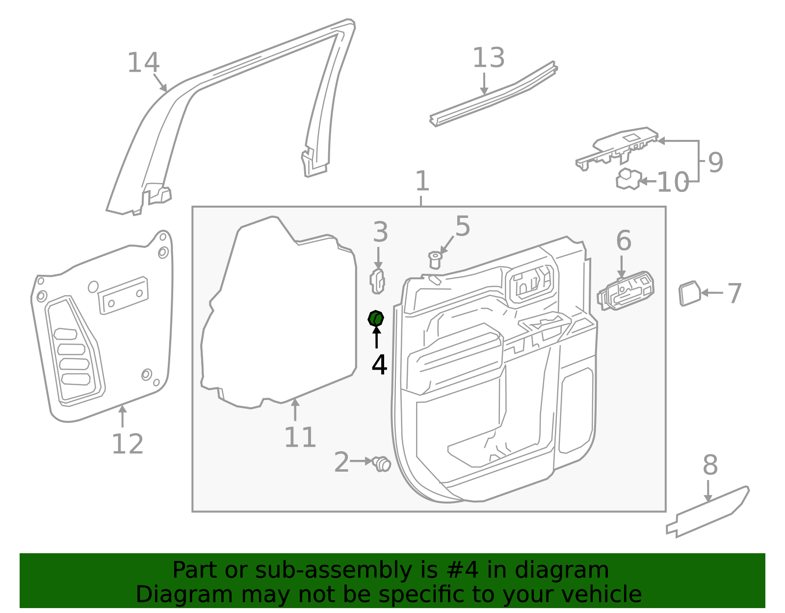 Side Door Trim Panel Seal - GM (84363355)