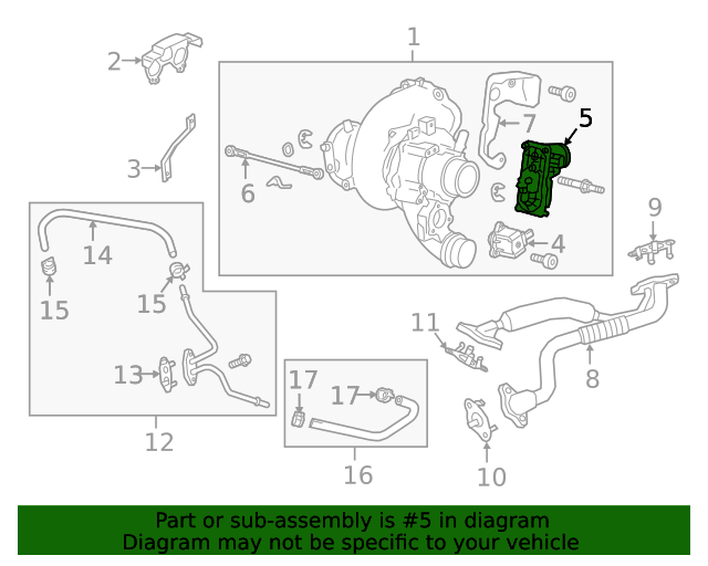 Genuine OEM Turbocharger Wastegate Actuator Part 12690327 Fits 20192022 GM Up To 35 Off On