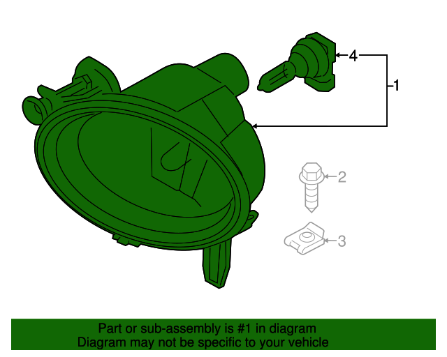 63177315559 - 2014-2021 BMW Fog Lamp Assembly (63-17-7-315-559  