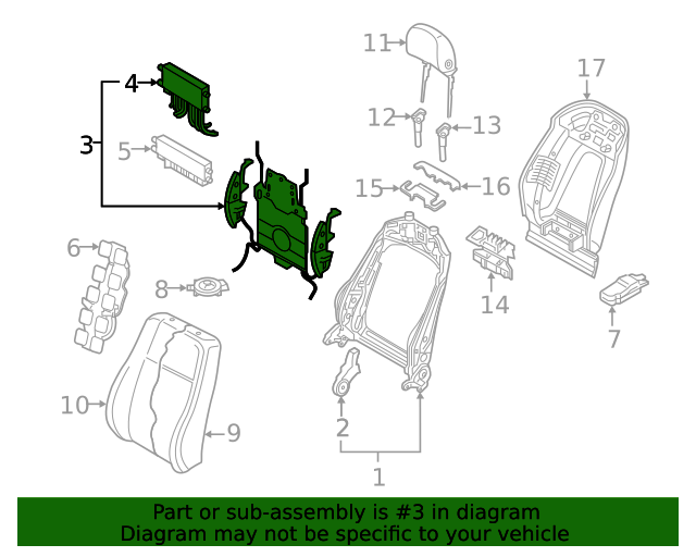 4M0881879A Lumbar Support 20172023 Audi Audi OEM Parts