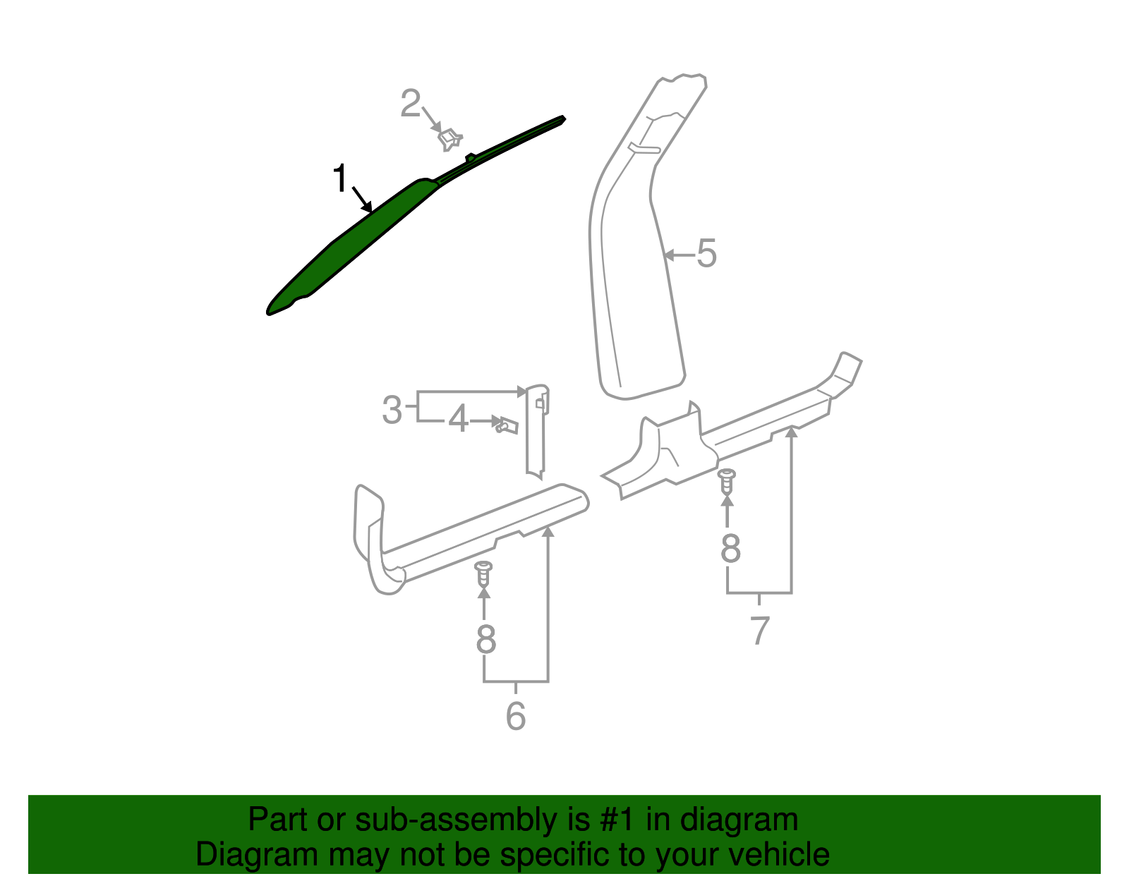 Windshield Pillar Trim - GM (25668946)
