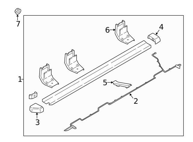 OEM Ford Power Deployable Running Board With End Caps - New Take Off, FL3Z16490D, For F150/F250/F350 2015-2024