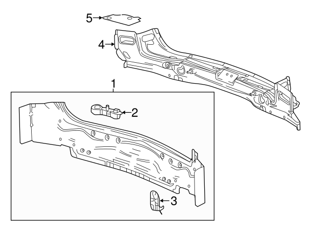 2018-2023 Chevrolet Traverse Rear End Panel Bumper Reinforcement ...