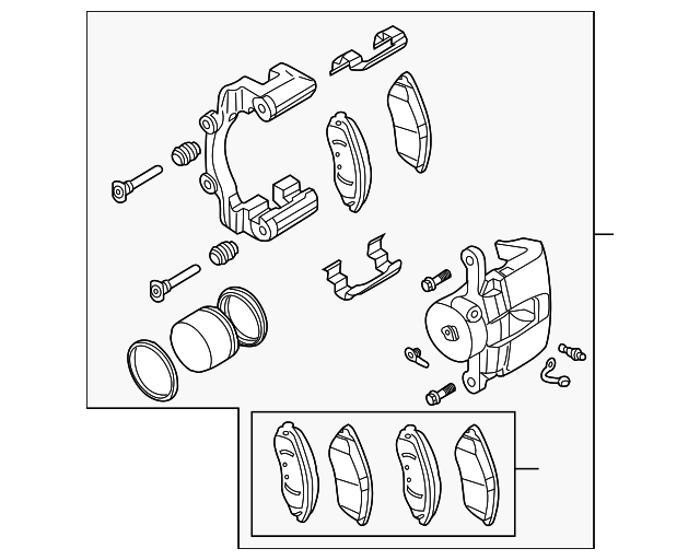 Front Passenger Side Disc Brake Caliper Assembly - GM (96475175)