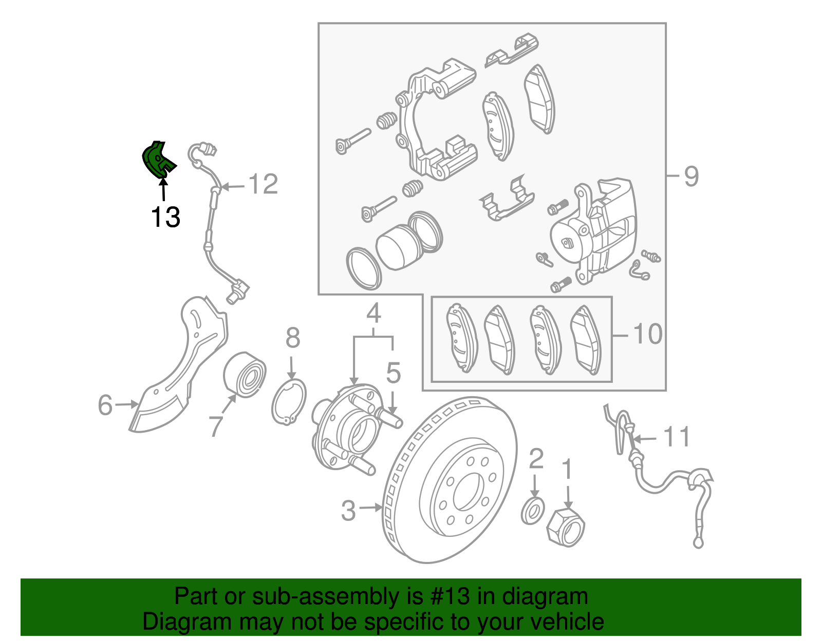 ABS Wheel Speed Sensor Bracket - GM (96534912)