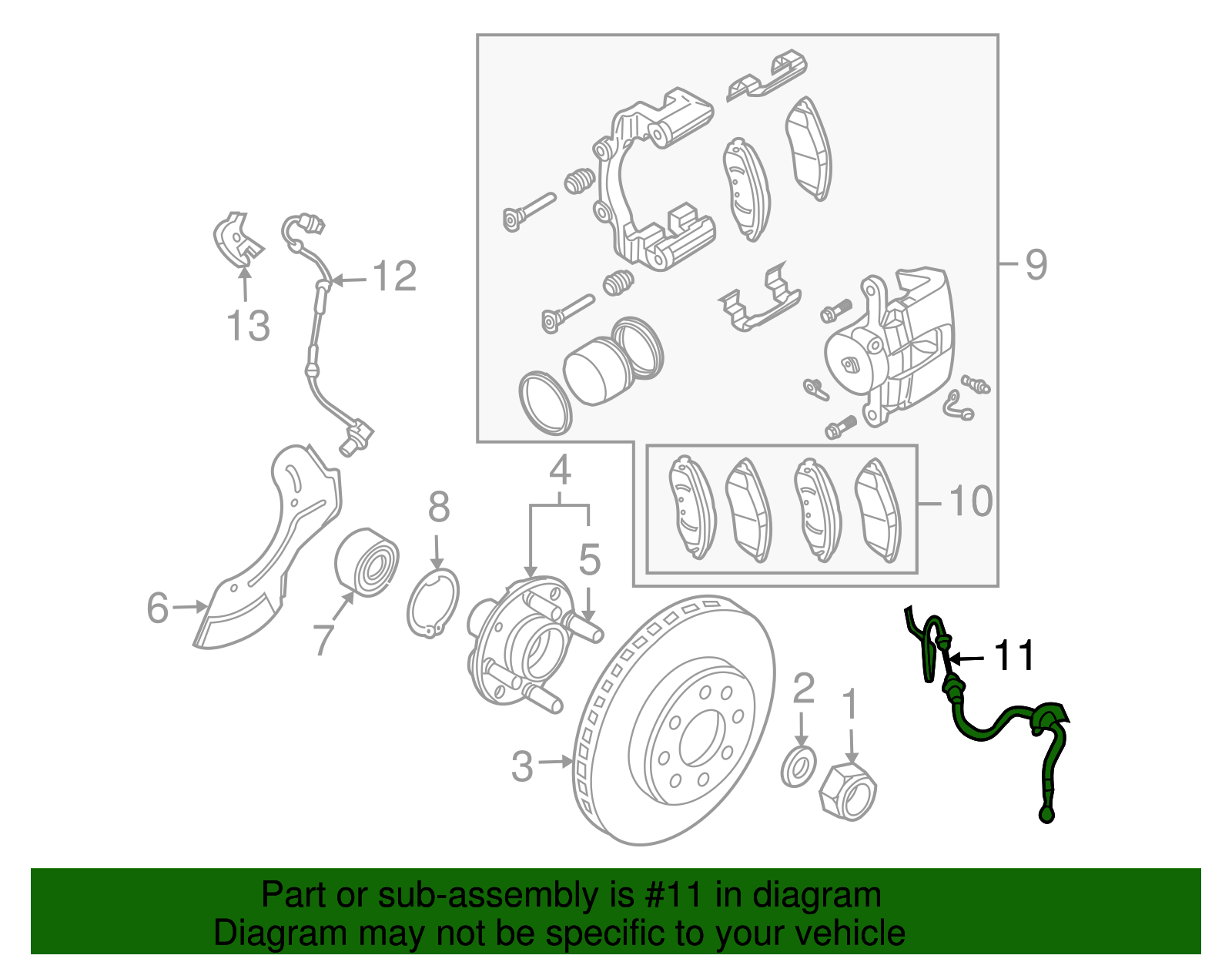 Front Hydraulic Brake Hose - GM (96534545)