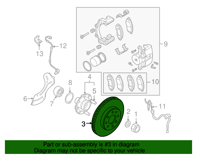 2004-2016 GM Front Disc Brake Rotor 96471275 GM | GMPartsDirect.com