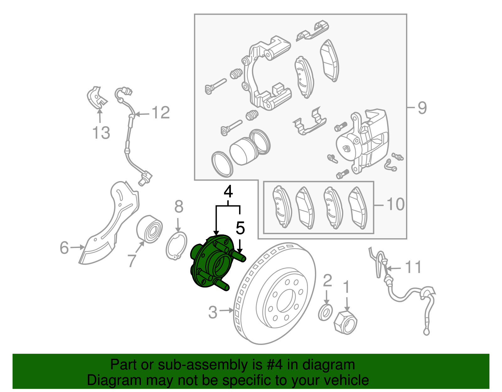Front Wheel Hub with Wheel Studs - GM (95492092)