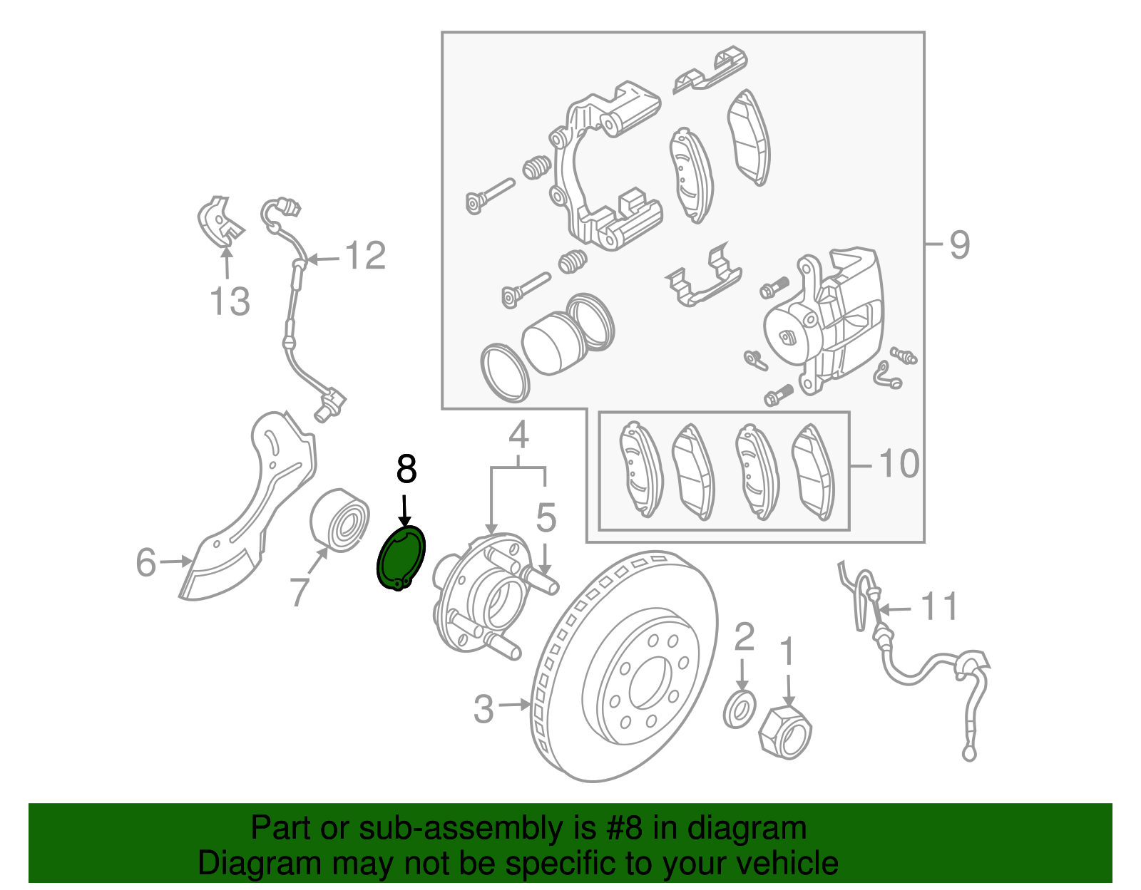 Multi-Purpose Retaining Ring - GM (94535121)