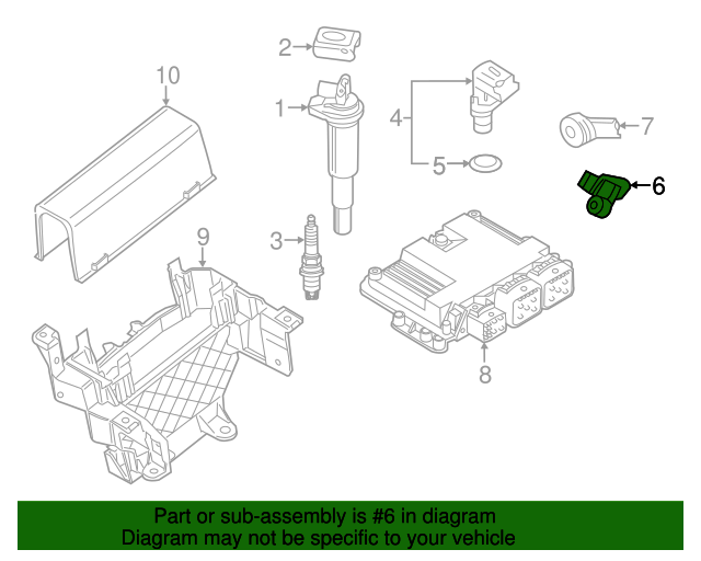 20072016 Mini Crankshaft Position Sensor 13627561753 MINI Parts
