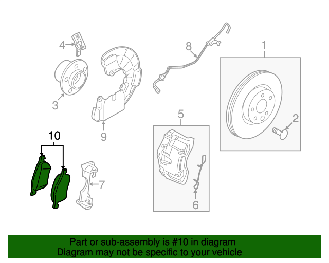 31277334 Brake Pads front 20102015 Volvo XC60 Volvo OEM Parts Direct