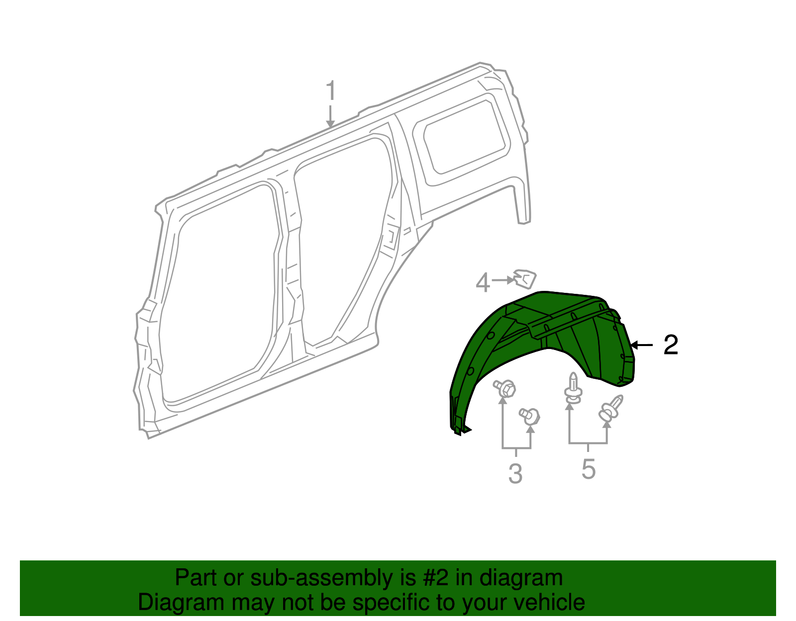 Driver Side Rear Wheelhouse Liner - GM (15246961)