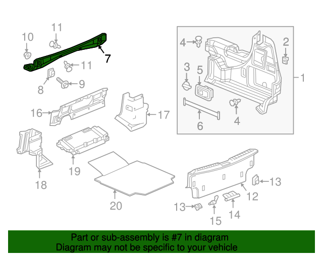 20162019 Buick Cascada Jet Black Truck Bed Floor Patch Panel 39015701