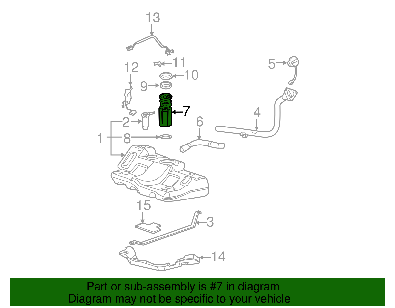 Fuel Pump and Level Sensor Module with Seal, Float, and Harness - GM (19332079)