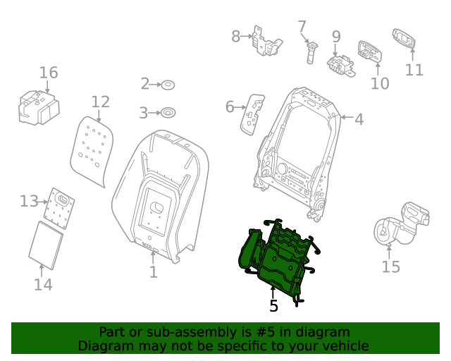 2017-2023 Land Rover Seat Support LR080793 | LandRoverParamusParts