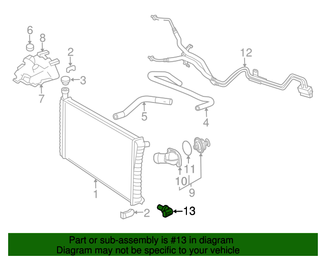 20102021 GM Engine Coolant Temperature Sensor 55591002 GM Parts Center