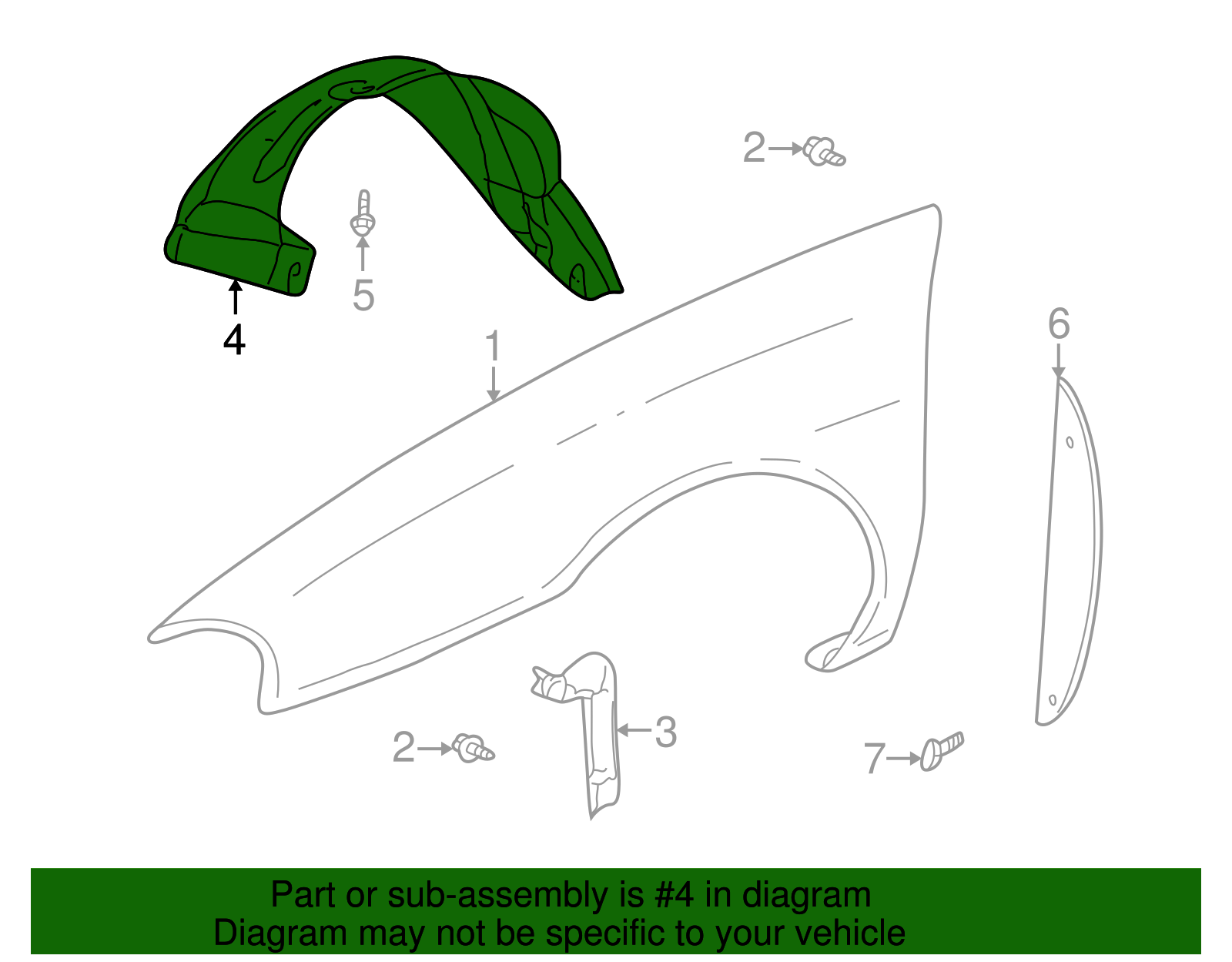 Passenger Side Front Wheelhouse Liner - Buick (25717843)