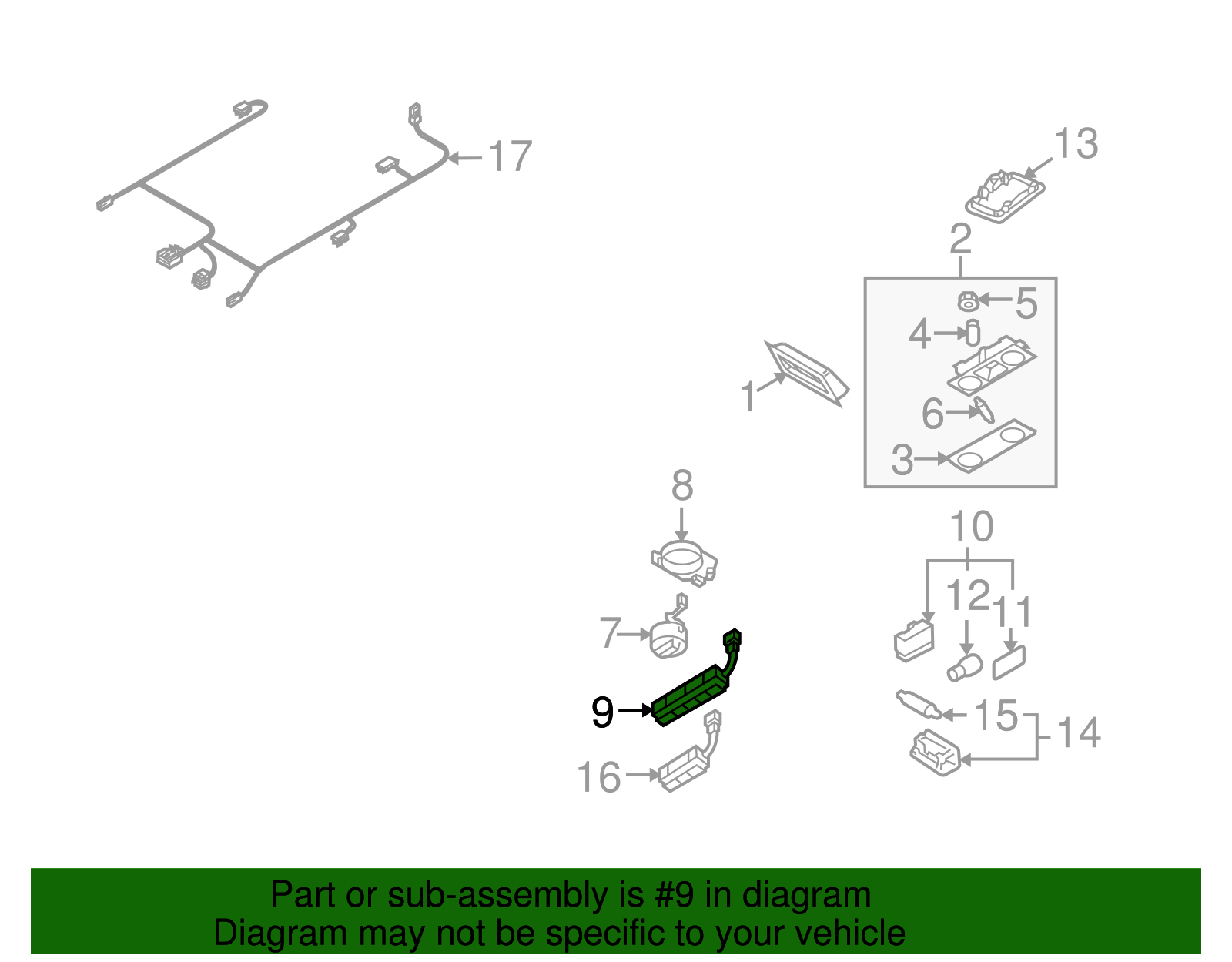 Control Switch - Volkswagen (7L6-959-672-C-27V)