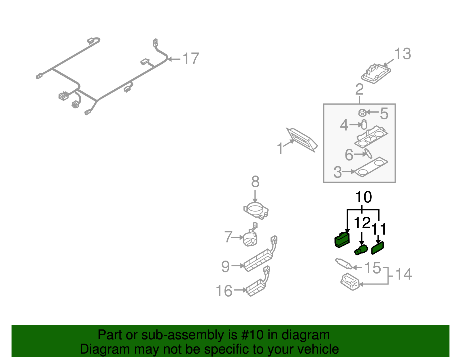 Interior Lamp - Volkswagen (7L6-947-292-C-6C3)