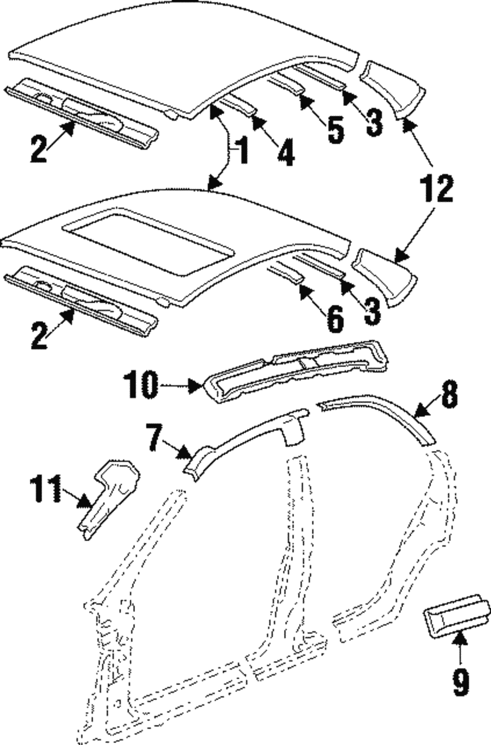 Rail, Roof Otr Front Side (Left-hand) - GM (90491641)
