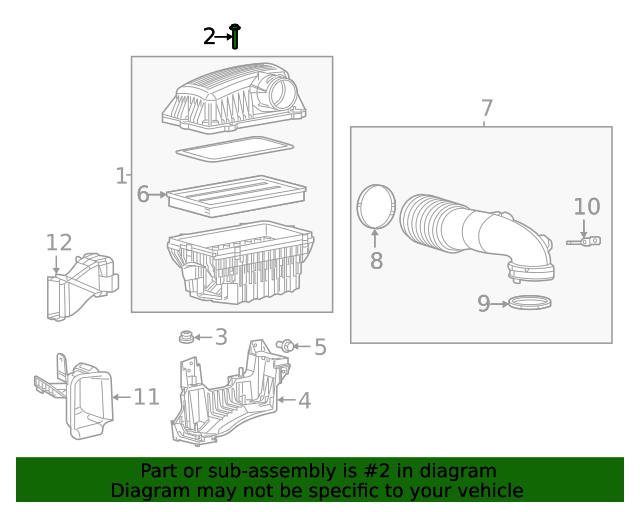 20192022 Mopar Air Cleaner Assembly Retainer Screw 06512317AA