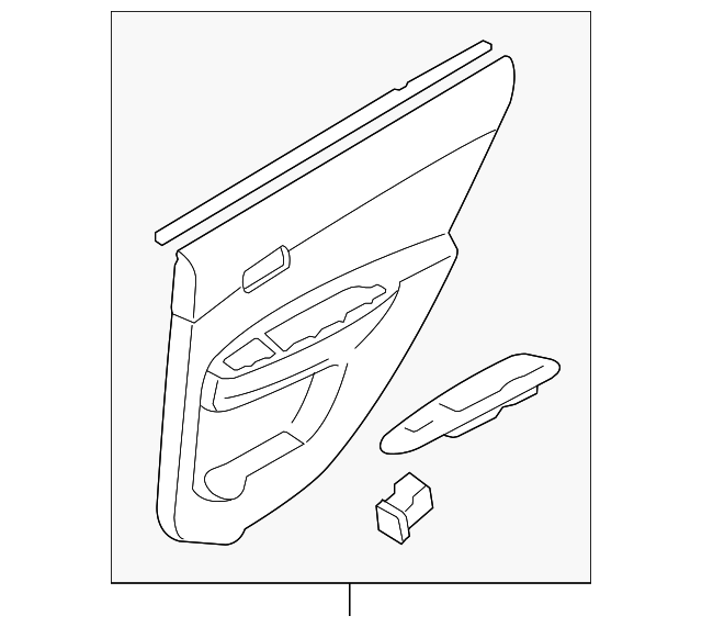 Genuine Hyundai 83720-1E010-AR Door Grip Handle Right Rear Genuine Hyundai 83720-1E010-AR Door Grip Handle Right Rear