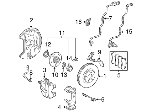 Front Brakes for 2002 Mercedes-Benz SLK 320 #0