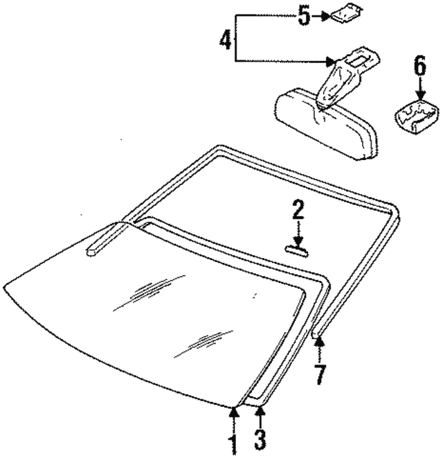 Genuine Toyota 87810-12240-04 Rear View Mirror Assembly