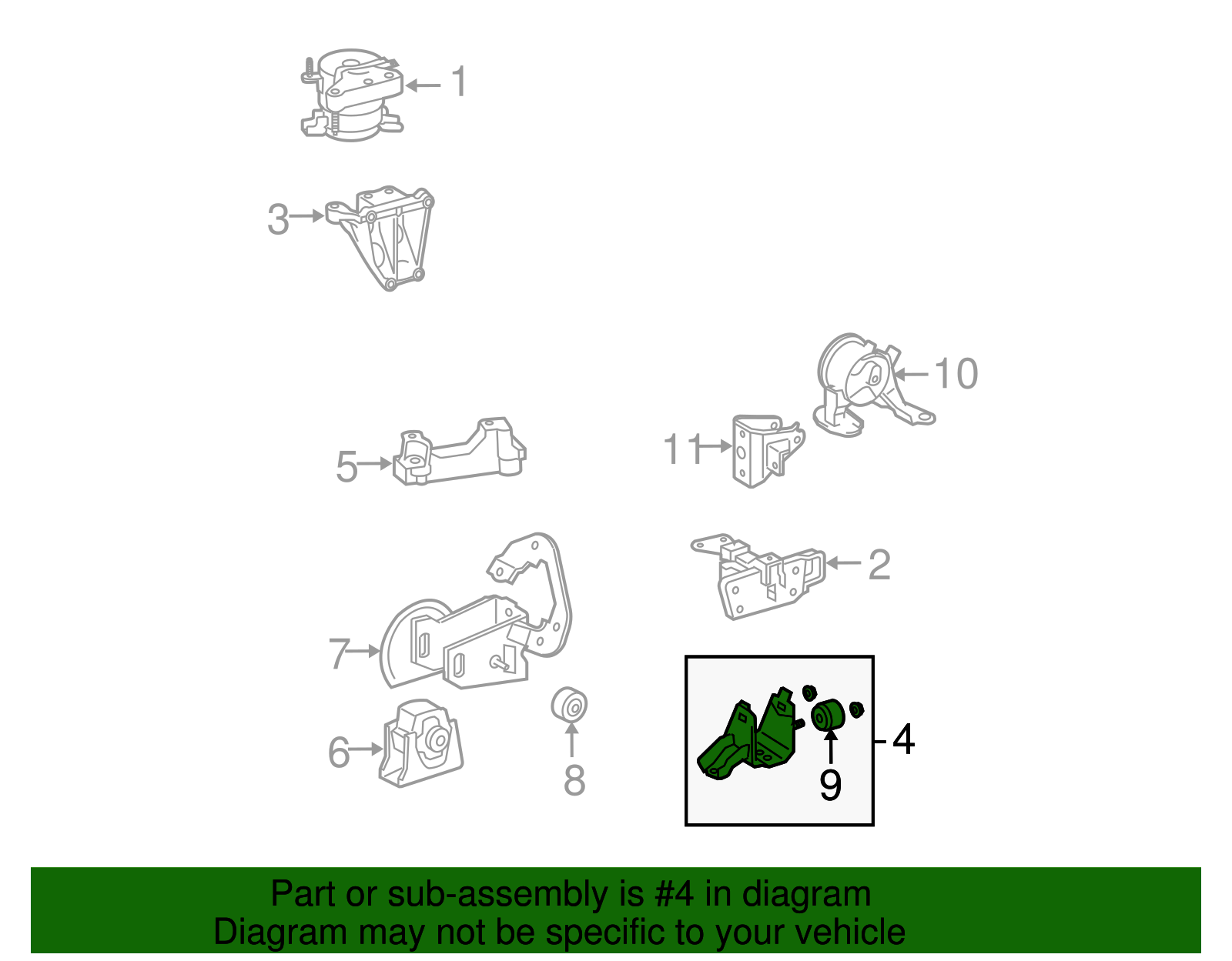 Side Mount Bracket - Scion (12304-28150)