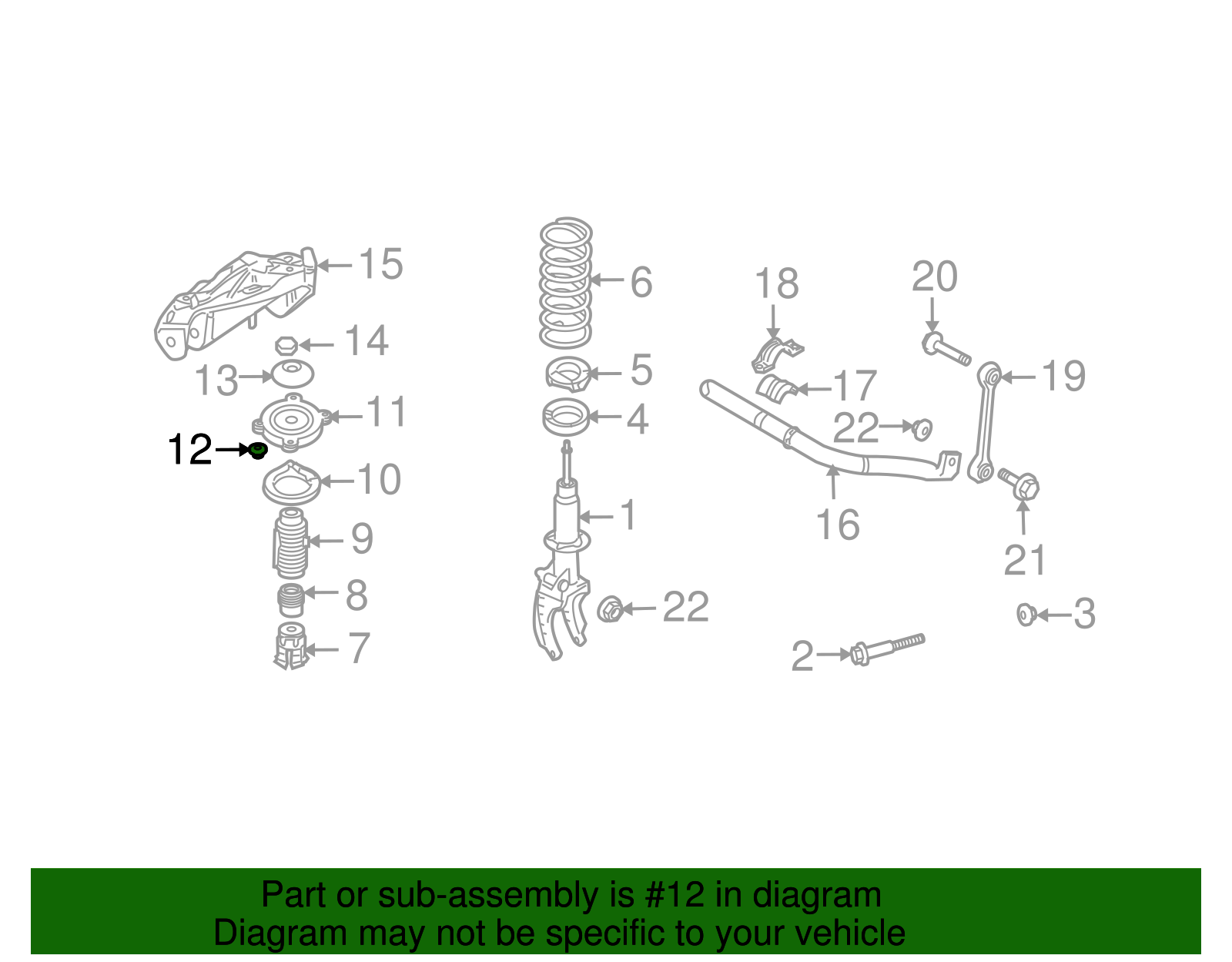 Shock Mount Nut - Volkswagen (N-104-355-06)