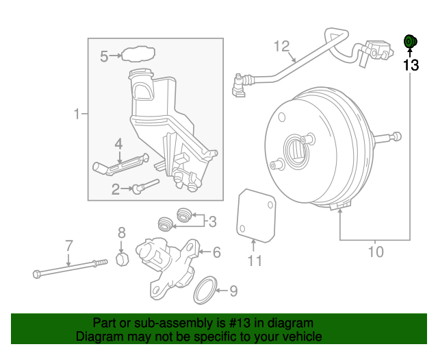 20132022 GM Power Brake Booster Check Valve Seal 84559499 GM Parts