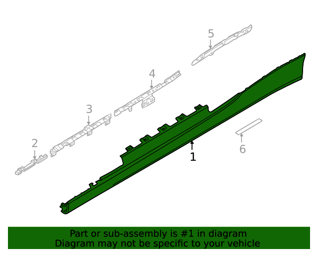 Genuine BMW 51779850260 Rocker Molding FREE Shipping on Most Orders 499+ OEMG